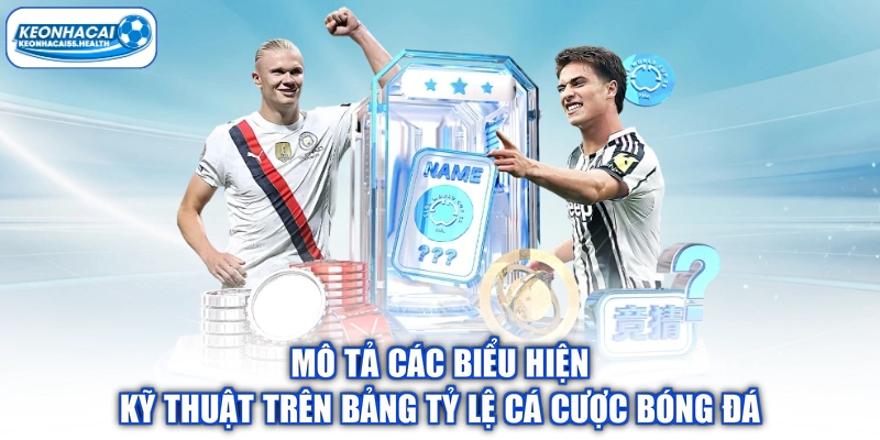 Mô tả các biểu hiện kỹ thuật trên bảng tỷ lệ cá cược bóng đá